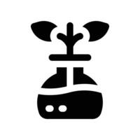 flask solid icon. vector