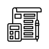 accounting line icon vector