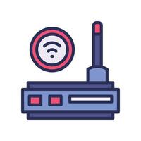 router filled color icon vector