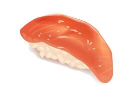Sushi salmon realistic on white background vector