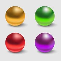 Sphere ball set gradient color for decoration vector