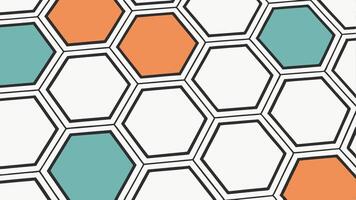 Abstract Hexagon Tile Design vector