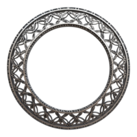 3D Rendering of a Circular Metal Frame for Interior Design Use on Transparent Background png