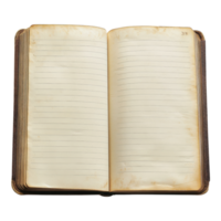 Open Notebook with Blank Pages on transparent background. png