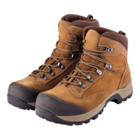 Brown Hiking Boots for Adventure on transparent background. png