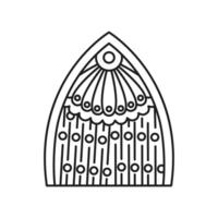 Circular pattern in form of mandala with flower for Henna vector