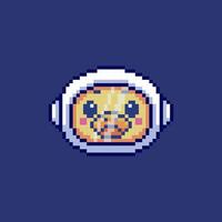Pixel art Astronaut Duck Face game asset design vector