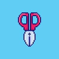 Pixel art Scissors game asset design vector