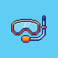 Pixel art Snorkel game asset design vector