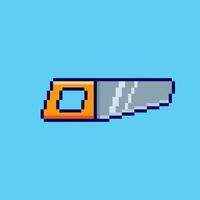 Pixel art Hand Saw game asset design vector
