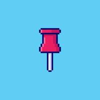 Pixel art Push Pin game asset design vector