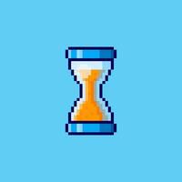Pixel art Hourglass game asset design vector