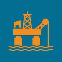 Oil Platform trendy lovely creative abstract illustration colorful useful design vector