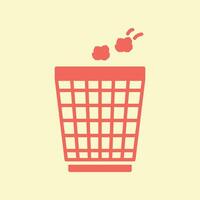 Trash Bin trendy beautiful creative abstract illustration colorful useful design vector