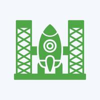 Rocket Base trendy gorgeous creative abstract illustration colorful useful design vector
