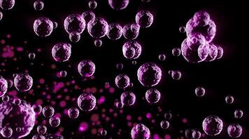 background of large pink 3D bubbles smoothly appearing and disappearing video