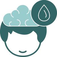 Sad in their head and a cloud above it vector
