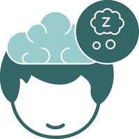 Sleep in their head and a cloud above it vector