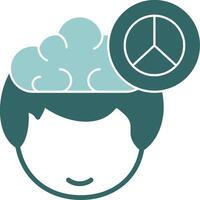 Peace in their head and a cloud above it vector