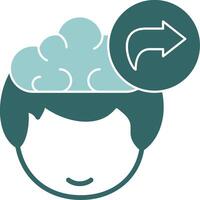 Redo in their head and a cloud above it vector