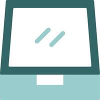 File Drawer Solid Style Two Color Icon vector