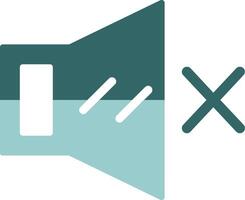 Mute Solid Style Two Color Icon vector