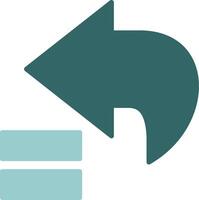 Backward Solid Style Two Color Icon vector
