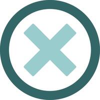 Crossmark Solid Style Two Color Icon vector