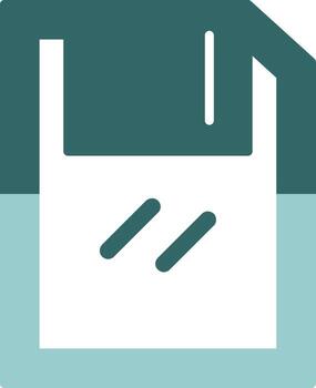 Save Solid Style Two Color Icon vector