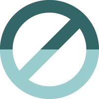 Banned Solid Style Two Color Icon vector