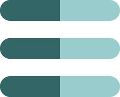 Three Bar Menu Icon Design vector