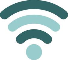 Wifi Signals Solid Style Two Color Icon vector