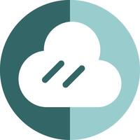 a cloud icon with two lines on it vector