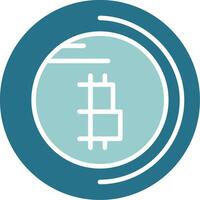 Bitcoin Solid EPS Sample Icon vector