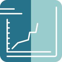 Line chart Solid EPS Sample Icon vector