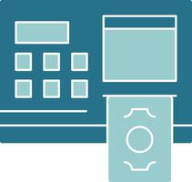 ATM Solid Style EPS Icon vector