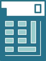 Calculator Solid Style EPS Icon vector