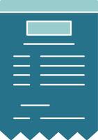 Invoice Solid Style EPS Icon vector