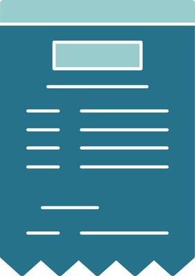 Invoice Solid Style EPS Icon
