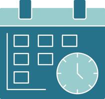 Deadline Solid Style EPS Icon vector