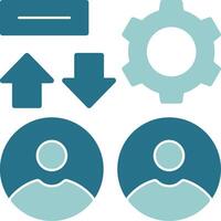 Teamwork Solid Style EPS Icon vector