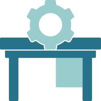 Desk Solid Style EPS Icon vector
