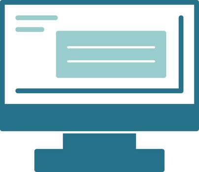Computer Solid Style EPS Icon vector