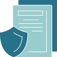 Document protection Solid Style EPS Icon vector