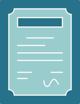 Certificate Solid Style EPS Icon vector