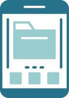Folder Glyph Colorful Icon vector