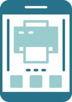 Printer Two Color Sample Icon vector