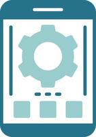 Gear Two Color Sample Icon vector
