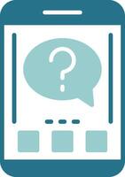 Question Two Color Sample Icon vector