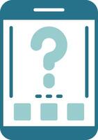 Question mark Two Color Sample Icon vector